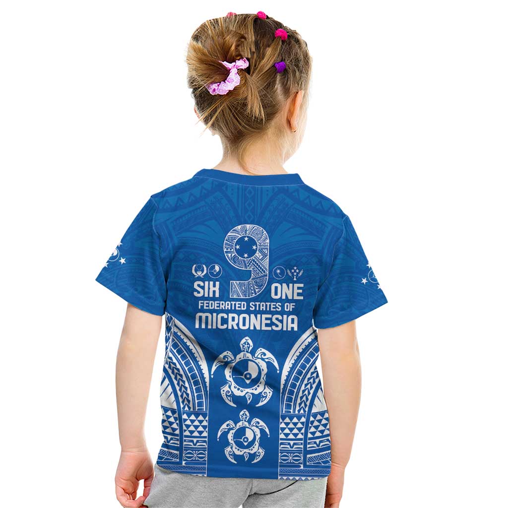 FSM Yap States Kid T Shirt Micronesia Six 9 One Polynesian Tribal Pattern LT9 - Polynesian Pride