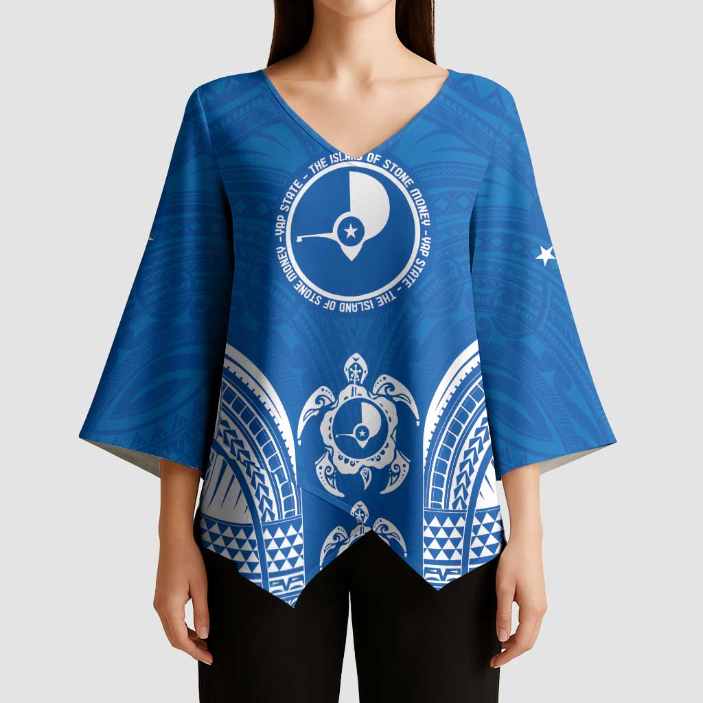 FSM Yap States Kimono Sleeve Blouse Micronesia Six 9 One Polynesian Tribal Pattern LT9 - Polynesian Pride