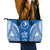 FSM Yap States Leather Tote Bag Micronesia Six 9 One Polynesian Tribal Pattern
