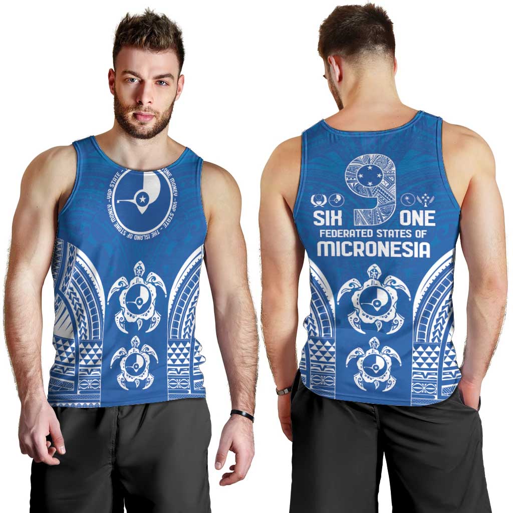 FSM Yap States Men Tank Top Micronesia Six 9 One Polynesian Tribal Pattern