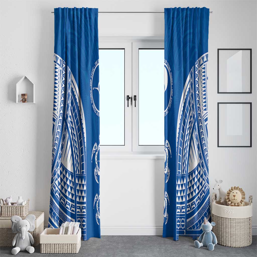 FSM Yap States Window Curtain Micronesia Six 9 One Polynesian Tribal Pattern