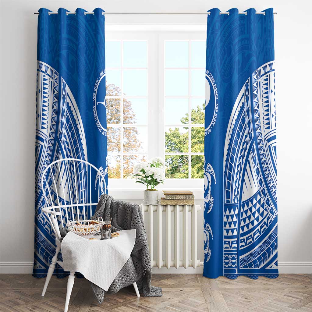 FSM Yap States Window Curtain Micronesia Six 9 One Polynesian Tribal Pattern