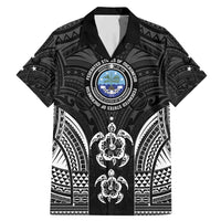 FSM Micronesia Six 9 One Family Matching Mermaid Dress and Hawaiian Shirt Polynesian Tribal Pattern LT9 Dad's Shirt - Short Sleeve Black - Polynesian Pride