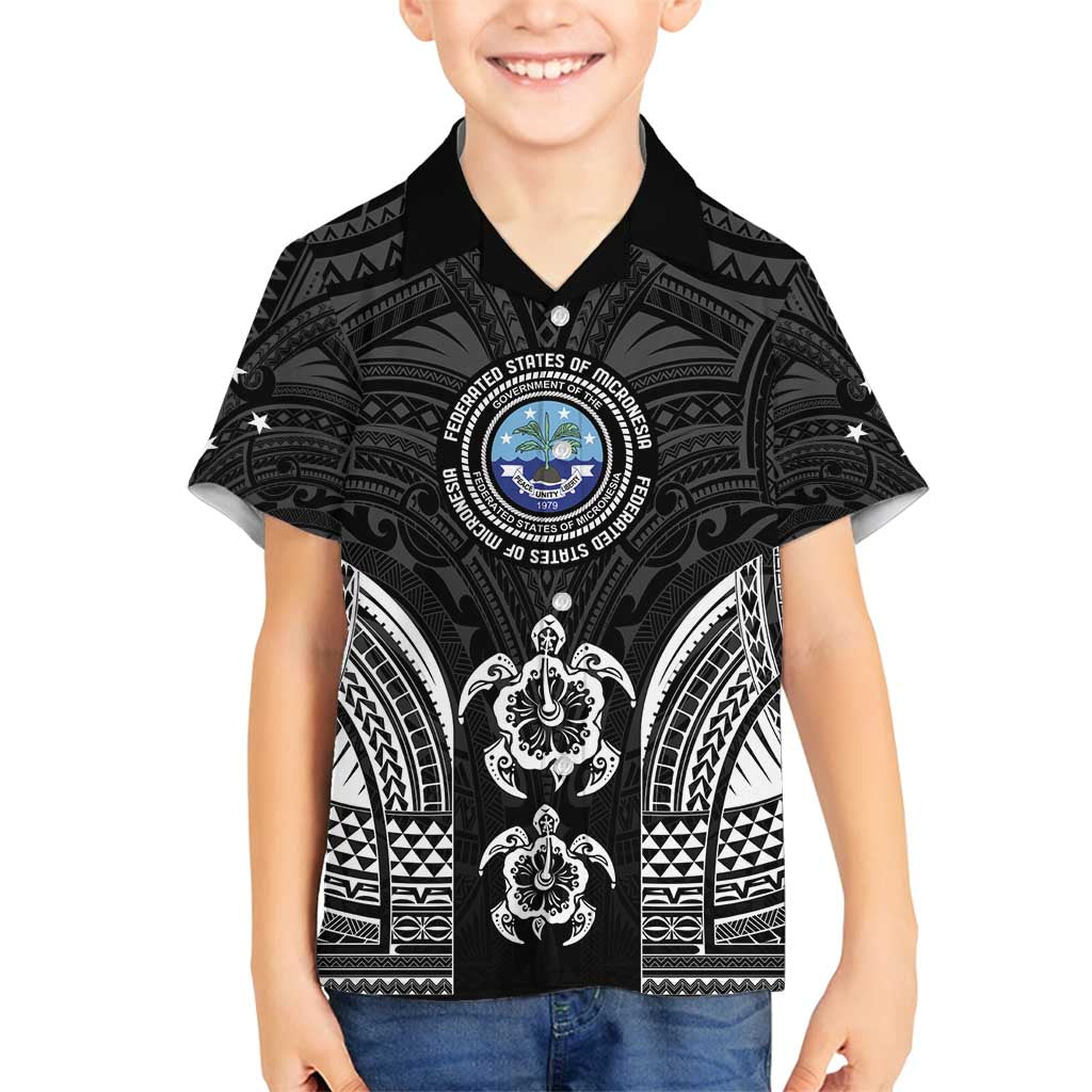 FSM Micronesia Six 9 One Family Matching Tank Maxi Dress and Hawaiian Shirt Polynesian Tribal Pattern