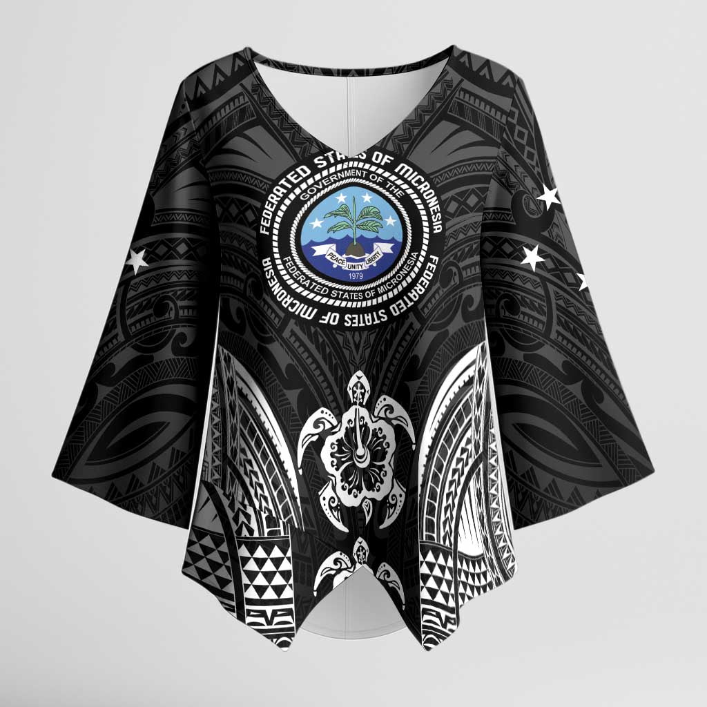 FSM Micronesia Six 9 One Kimono Sleeve Blouse Polynesian Tribal Pattern - Polynesian Pride