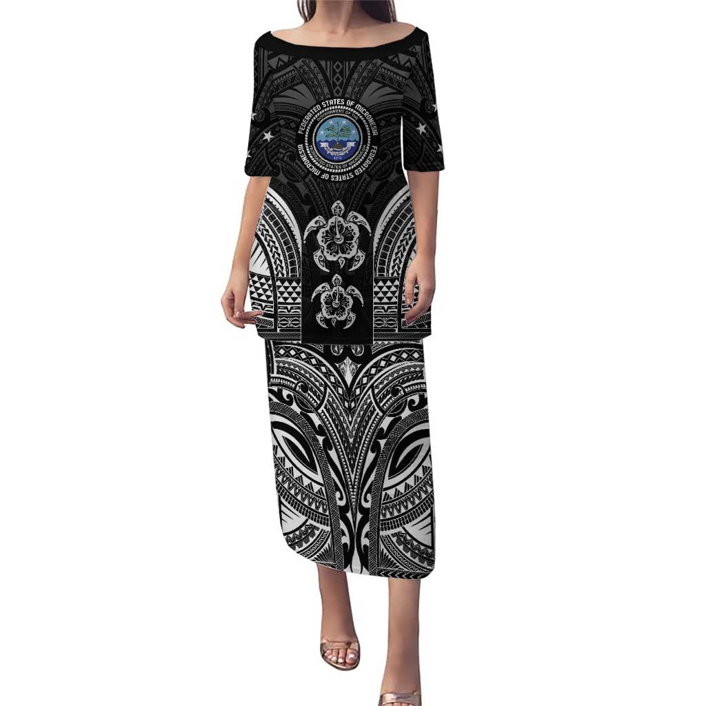 FSM Micronesia Six 9 One Puletasi Polynesian Tribal Pattern