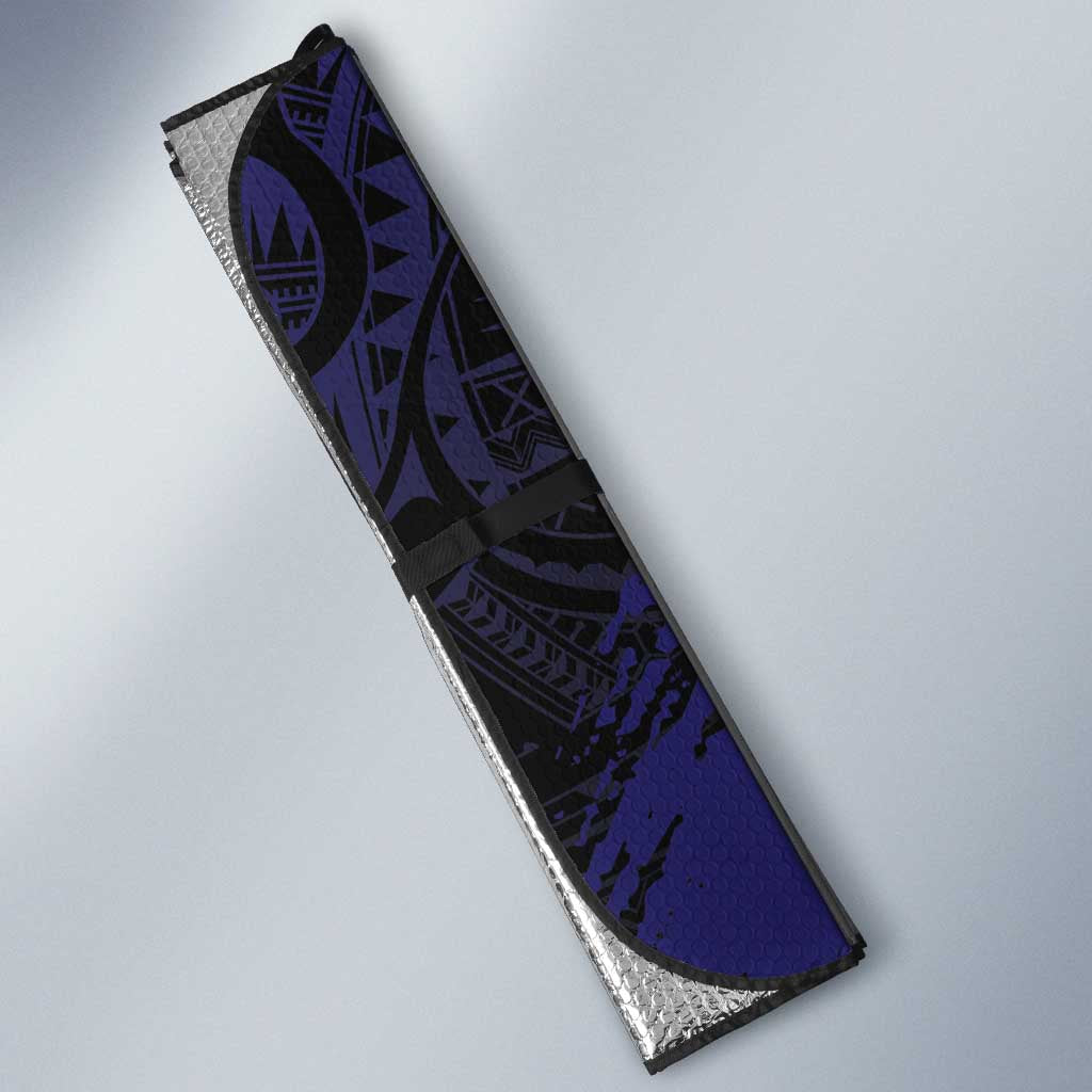 American Samoa Flag Day Since 1900 Auto Sun Shade Samoa Muamua Le Atua Tropical Flowers - Polynesian Pride