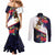 American Samoa Flag Day Since 1900 Couples Matching Mermaid Dress and Long Sleeve Button Shirt Samoa Muamua Le Atua Tropical Flowers