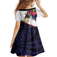 American Samoa Flag Day Since 1900 Family Matching Off Shoulder Maxi Dress and Hawaiian Shirt Samoa Muamua Le Atua Tropical Flowers LT9 - Polynesian Pride