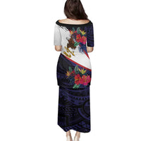 American Samoa Flag Day Since 1900 Family Matching Puletasi and Hawaiian Shirt Samoa Muamua Le Atua Tropical Flowers LT9 - Polynesian Pride