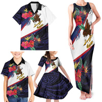 American Samoa Flag Day Since 1900 Family Matching Tank Maxi Dress and Hawaiian Shirt Samoa Muamua Le Atua Tropical Flowers LT9 - Polynesian Pride