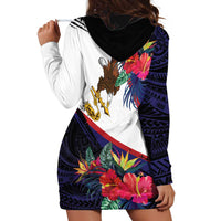American Samoa Flag Day Since 1900 Hoodie Dress Samoa Muamua Le Atua Tropical Flowers LT9 - Polynesian Pride