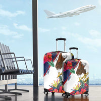 American Samoa Flag Day Since 1900 Luggage Cover Samoa Muamua Le Atua Tropical Flowers