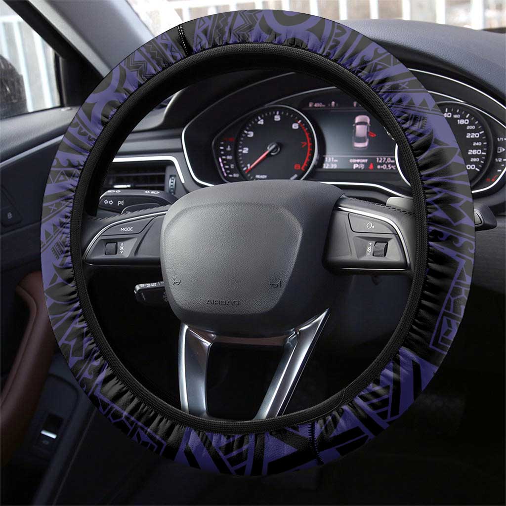 American Samoa Flag Day Since 1900 Steering Wheel Cover Samoa Muamua Le Atua Tropical Flowers