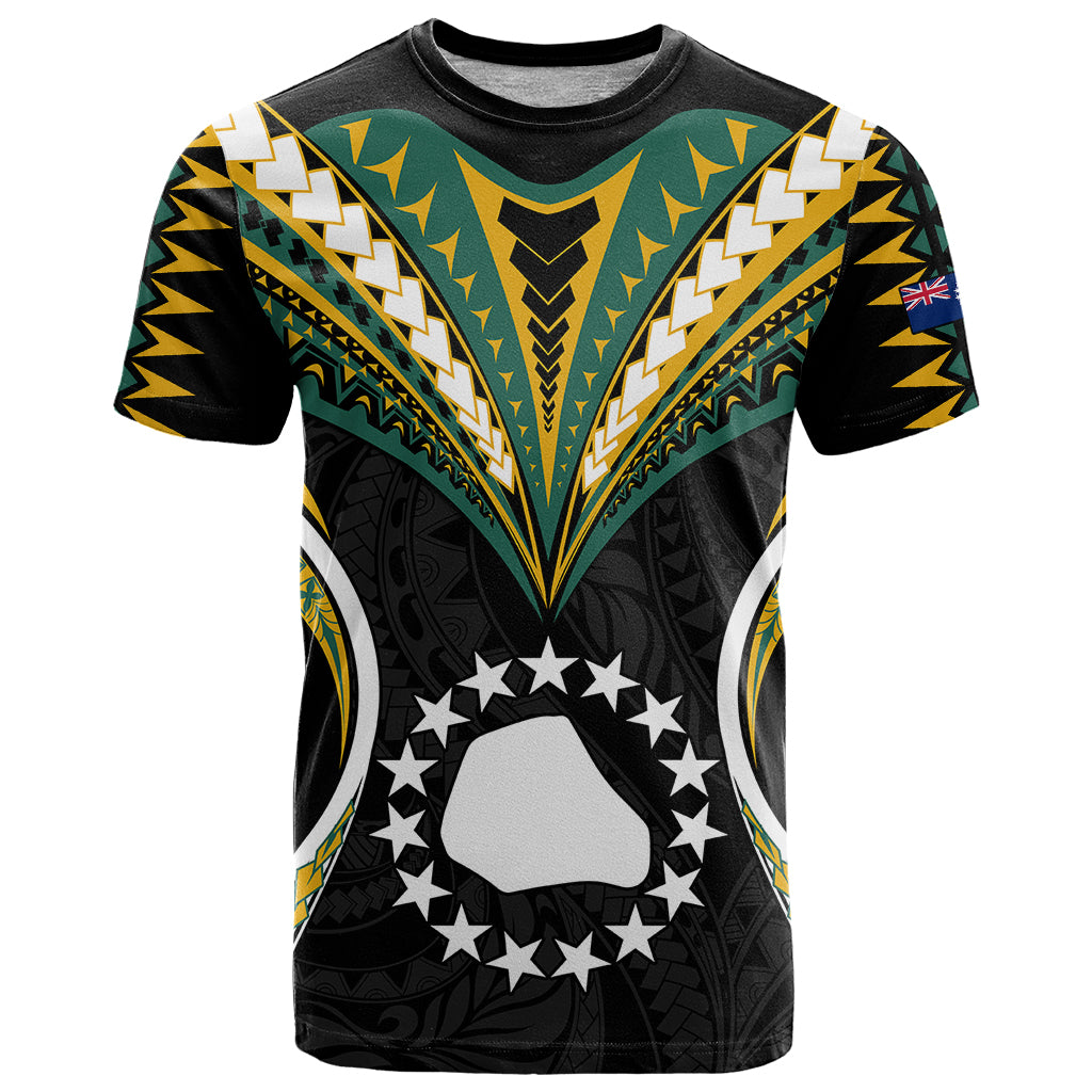 Custom Polynesian Pride Mangaia Island T Shirt Cook Islands Tribal Wave Style LT9 Black - Polynesian Pride