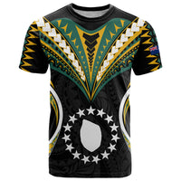 Polynesian Pride Mauke Island T Shirt Cook Islands Tribal Wave Style LT9 Black - Polynesian Pride