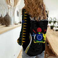 Polynesian Pride Palmerston Island Women Casual Shirt Cook Islands Tribal Wave Style LT9 - Polynesian Pride
