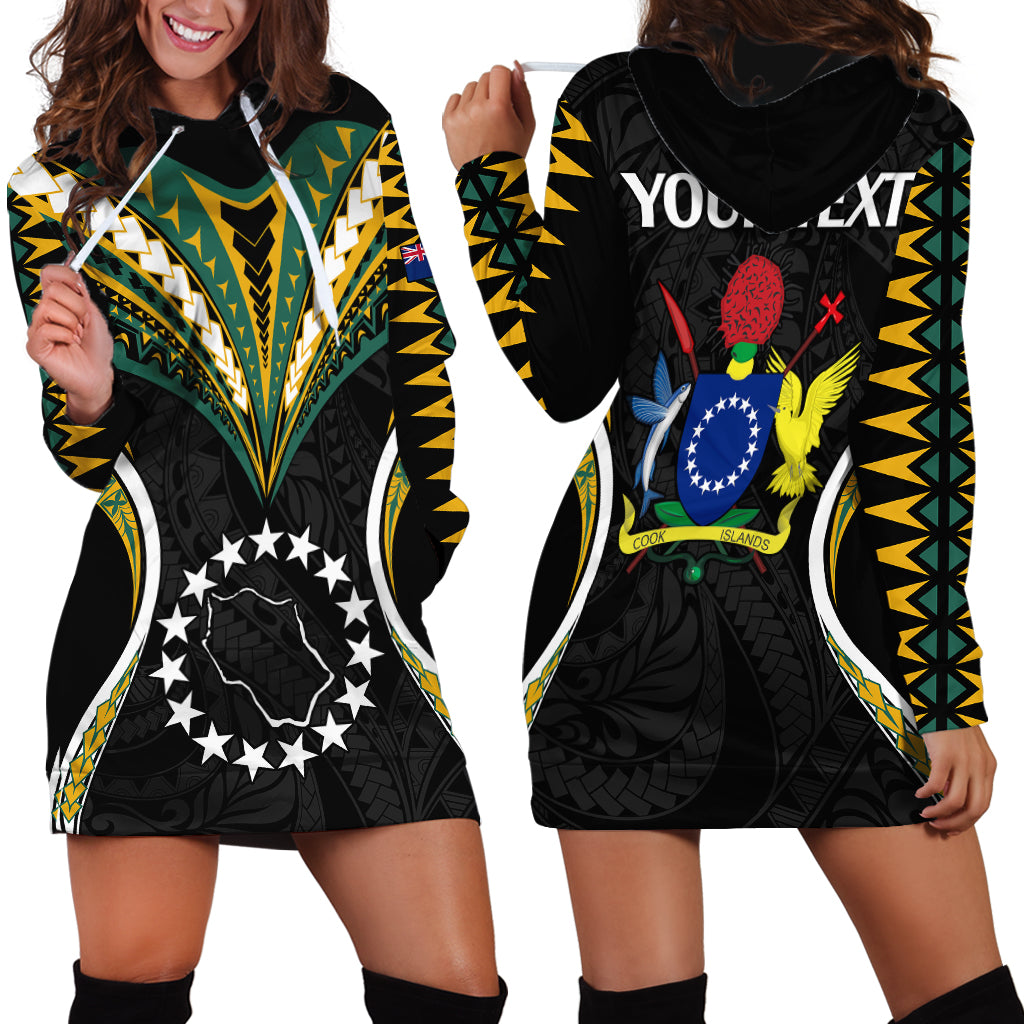 (Personalised) Polynesian Pride Penrhyn Island Hoodie Dress Cook Islands Tribal Wave Style LT9 - Polynesian Pride
