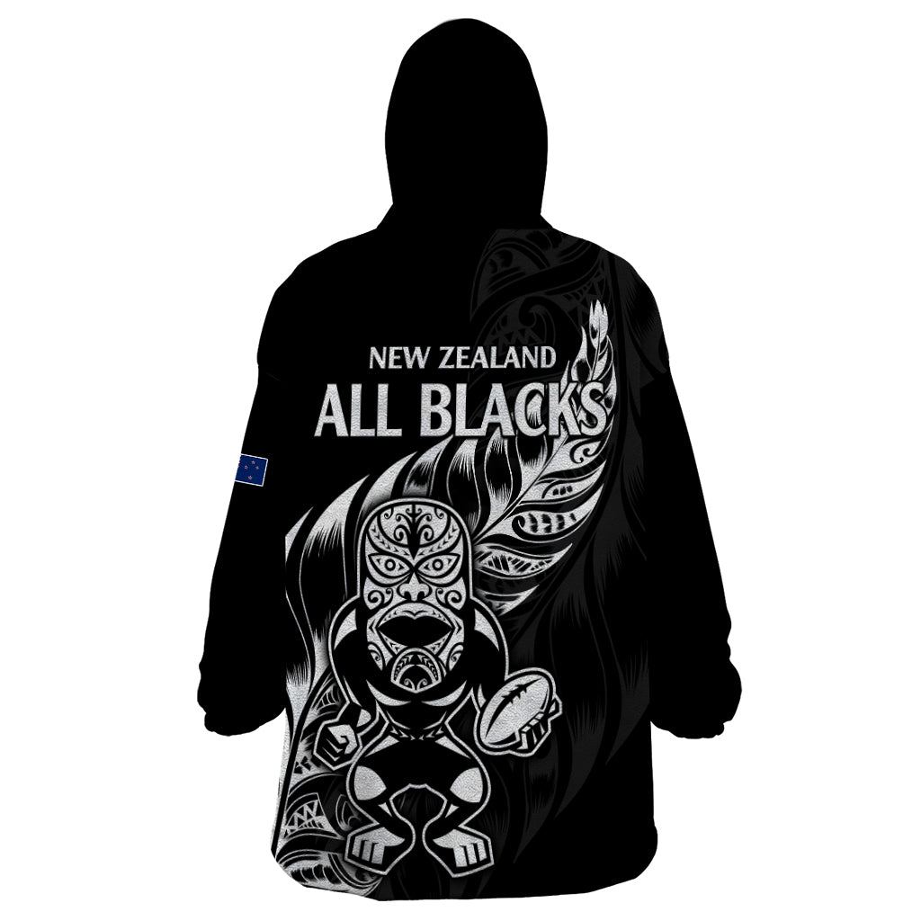 New Zealand All Black Rugby Wearable Blanket Hoodie LT9 - Polynesian Pride