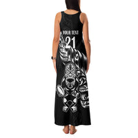 New Zealand Rugby Custom Family Matching Tank Maxi Dress and Hawaiian Shirt Opango All Black Fern LT9 - Polynesian Pride