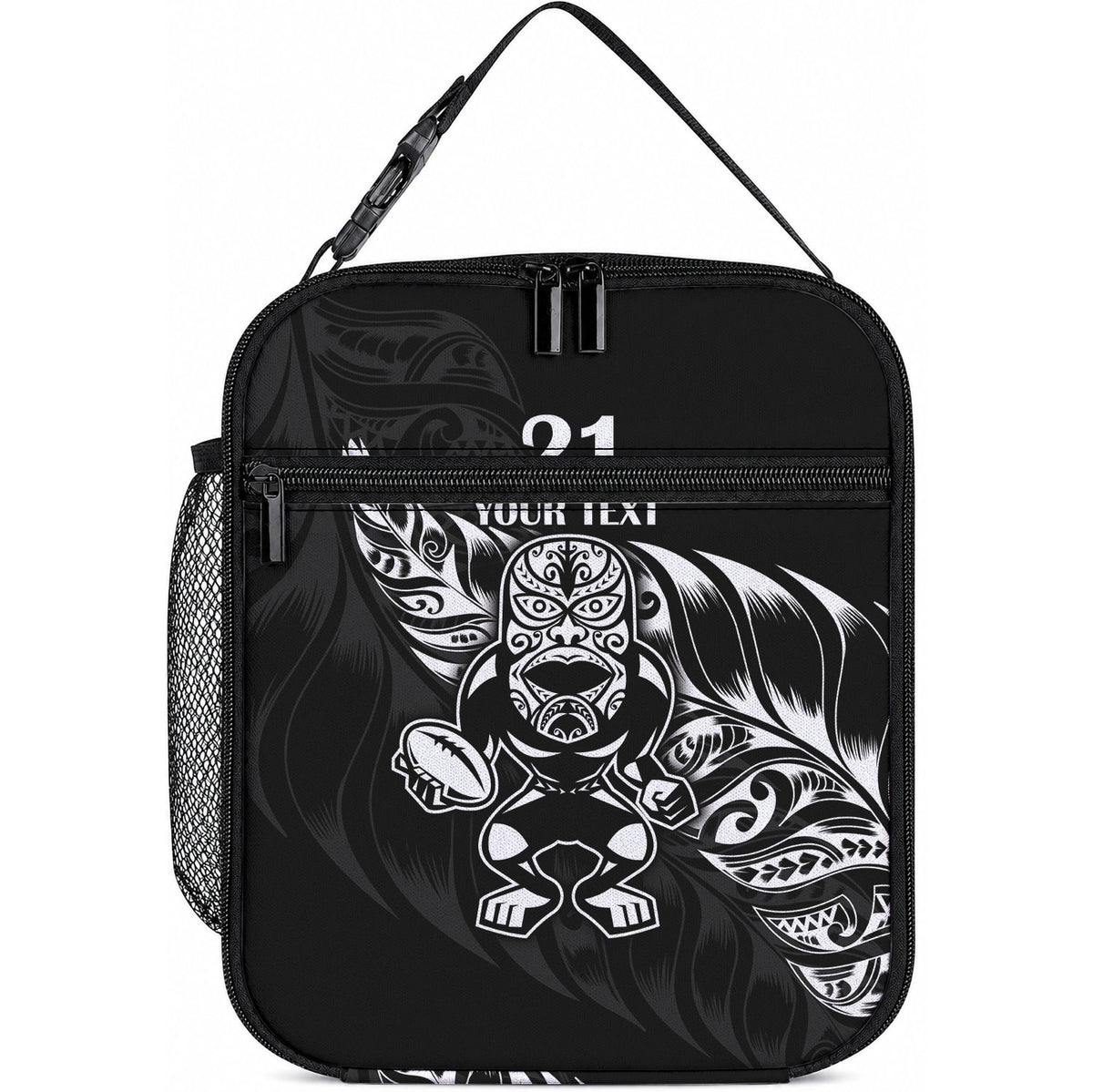 Custom New Zealand Black Fern Rugby Lunch Bag