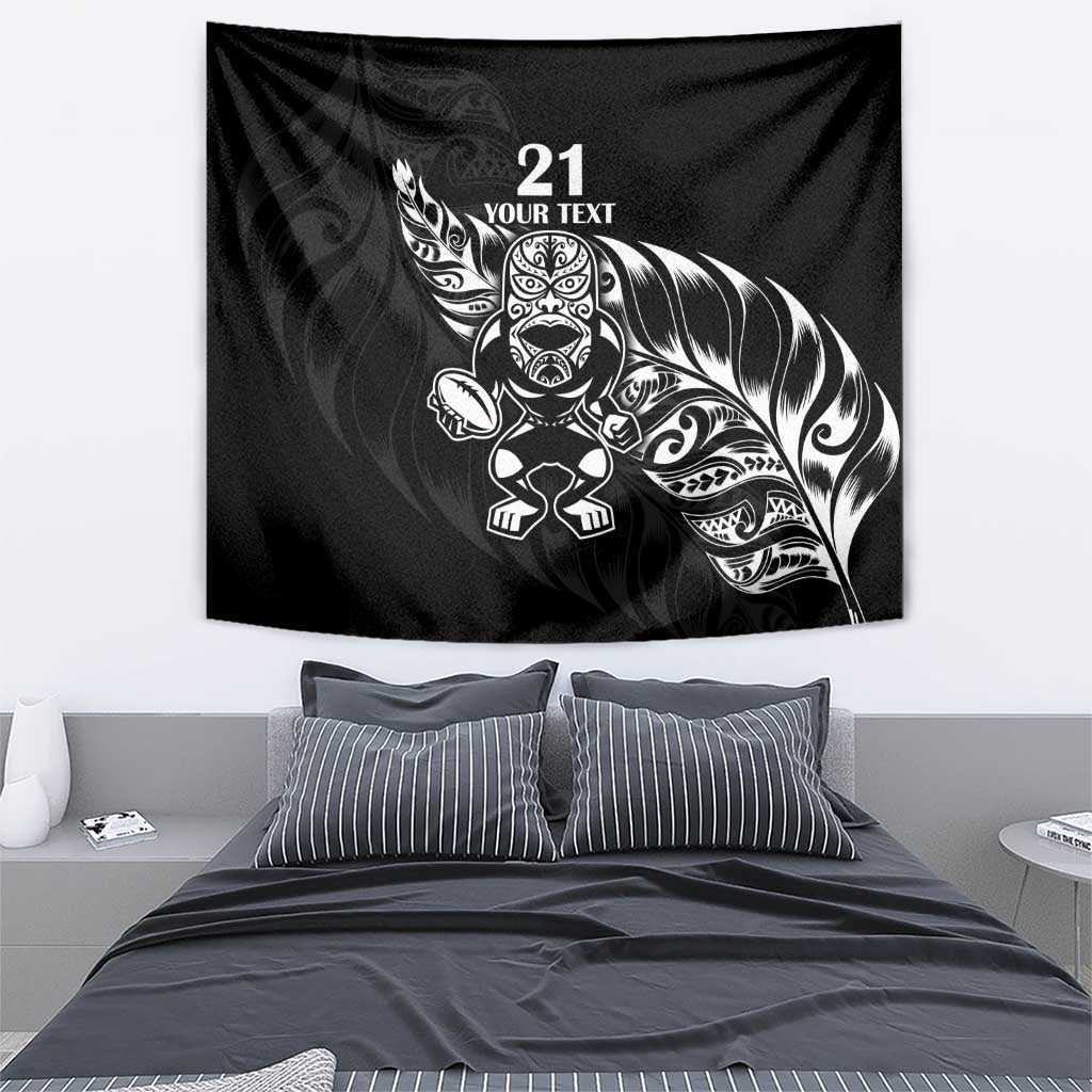 New Zealand Rugby Custom Tapestry Opango All Black Fern LT9 - Polynesian Pride