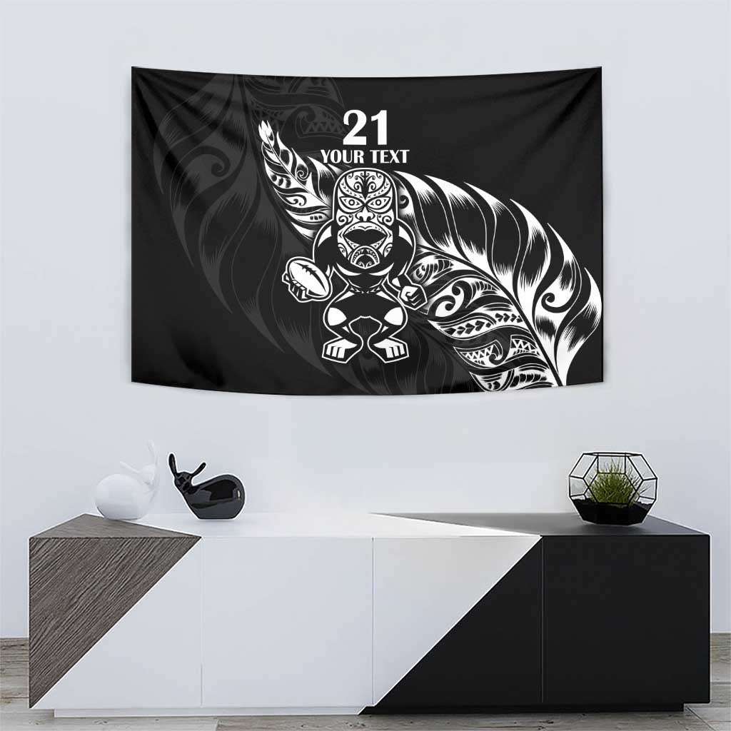 New Zealand Rugby Custom Tapestry Opango All Black Fern LT9 - Polynesian Pride