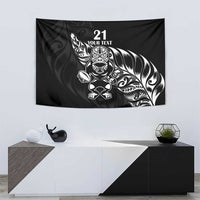 New Zealand Rugby Custom Tapestry Opango All Black Fern LT9 - Polynesian Pride