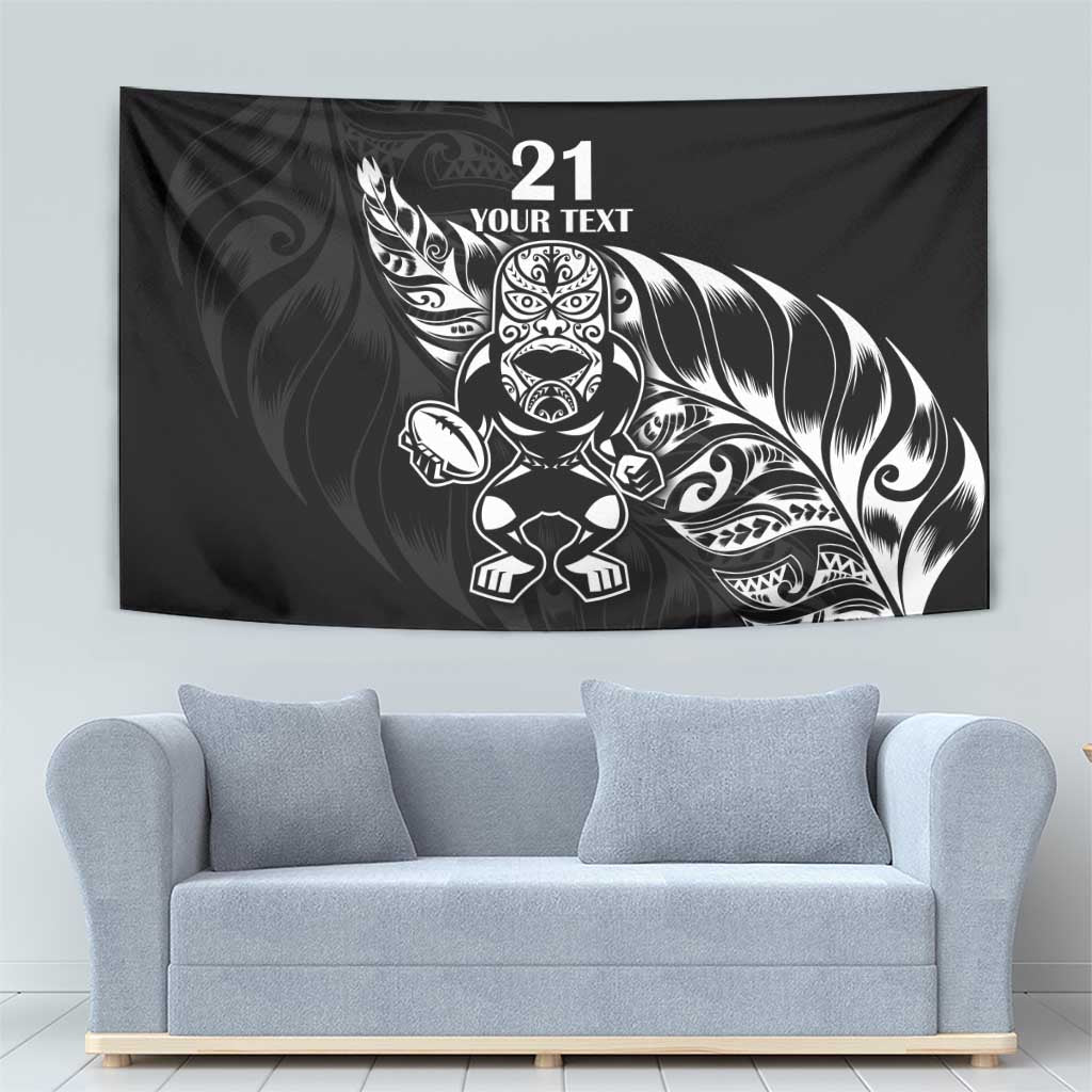 New Zealand Rugby Custom Tapestry Opango All Black Fern LT9 - Polynesian Pride