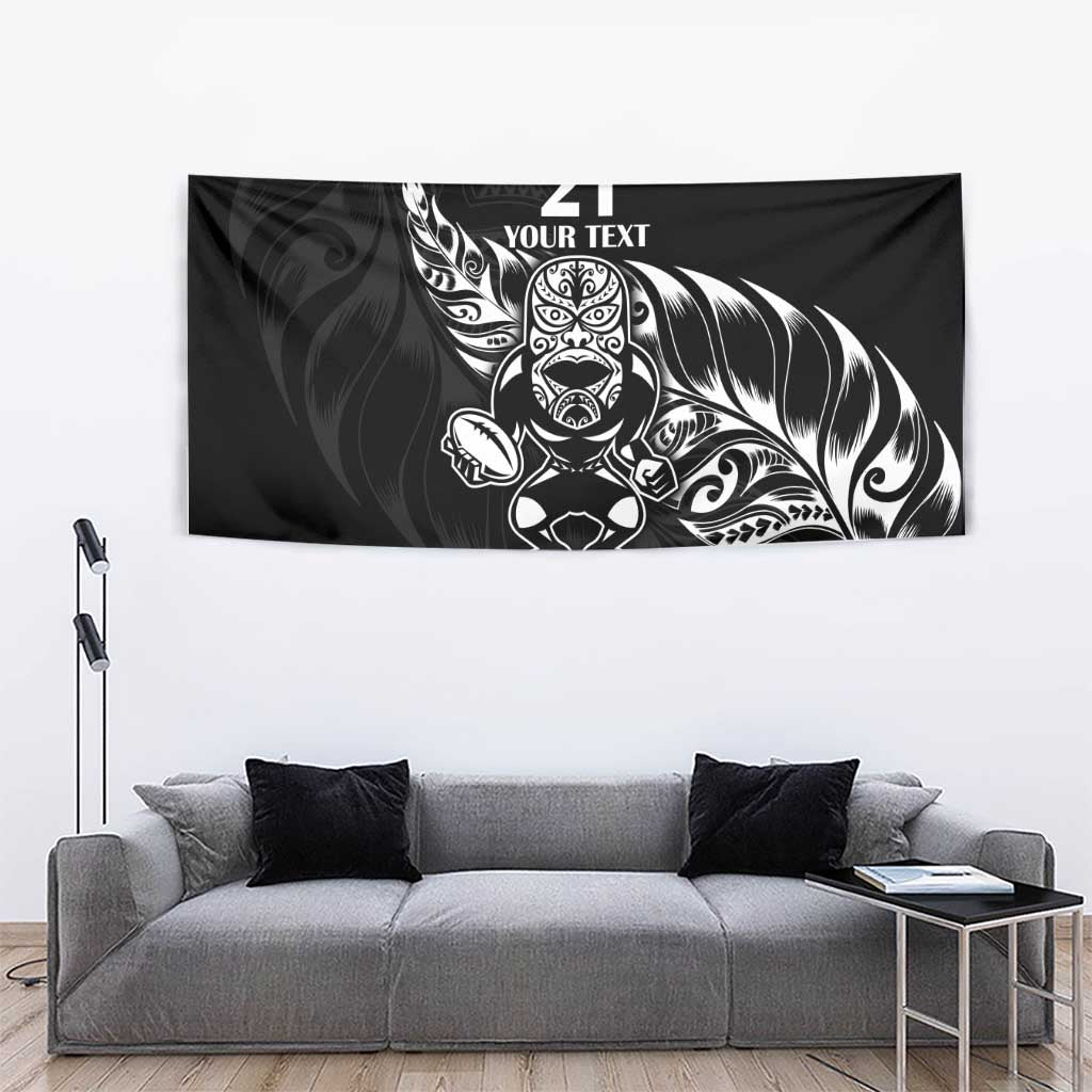 New Zealand Rugby Custom Tapestry Opango All Black Fern LT9 - Polynesian Pride