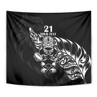 New Zealand Rugby Custom Tapestry Opango All Black Fern LT9 - Polynesian Pride