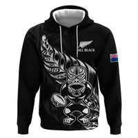 New Zealand Rugby Custom Zip Hoodie Opango All Black Fern