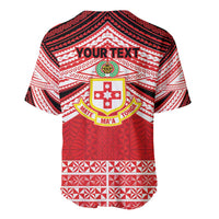 Personalised Kolisi Tonga College Atele Baseball Jersey Polynesian Ngatu Tribal