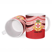 Personalised Kolisi Tonga College Atele Ceramic Mug Polynesian Ngatu Tribal - Polynesian Pride