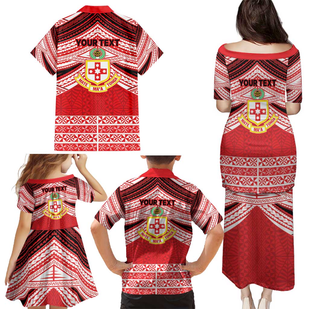 Personalised Kolisi Tonga College Atele Family Matching Puletasi and Hawaiian Shirt Polynesian Ngatu Tribal LT9 - Polynesian Pride