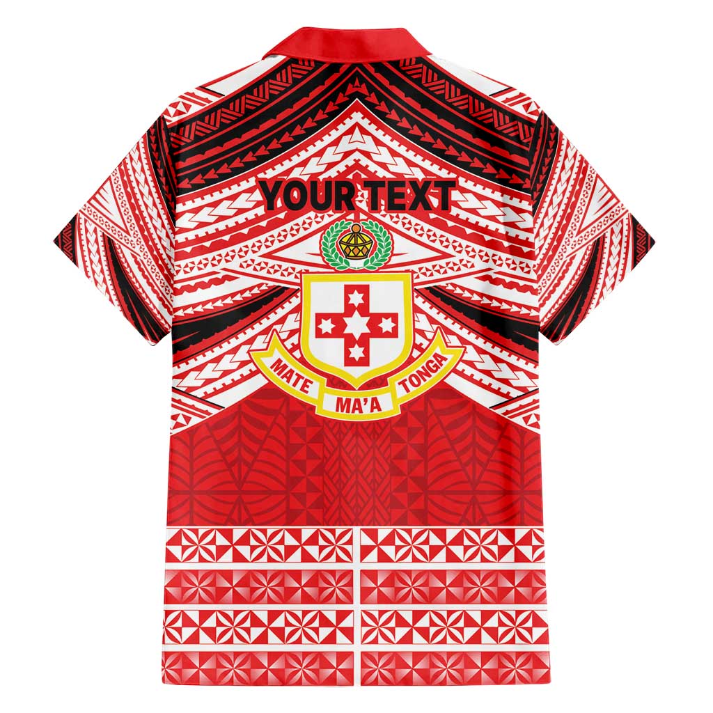 Personalised Kolisi Tonga College Atele Hawaiian Shirt Polynesian Ngatu Tribal