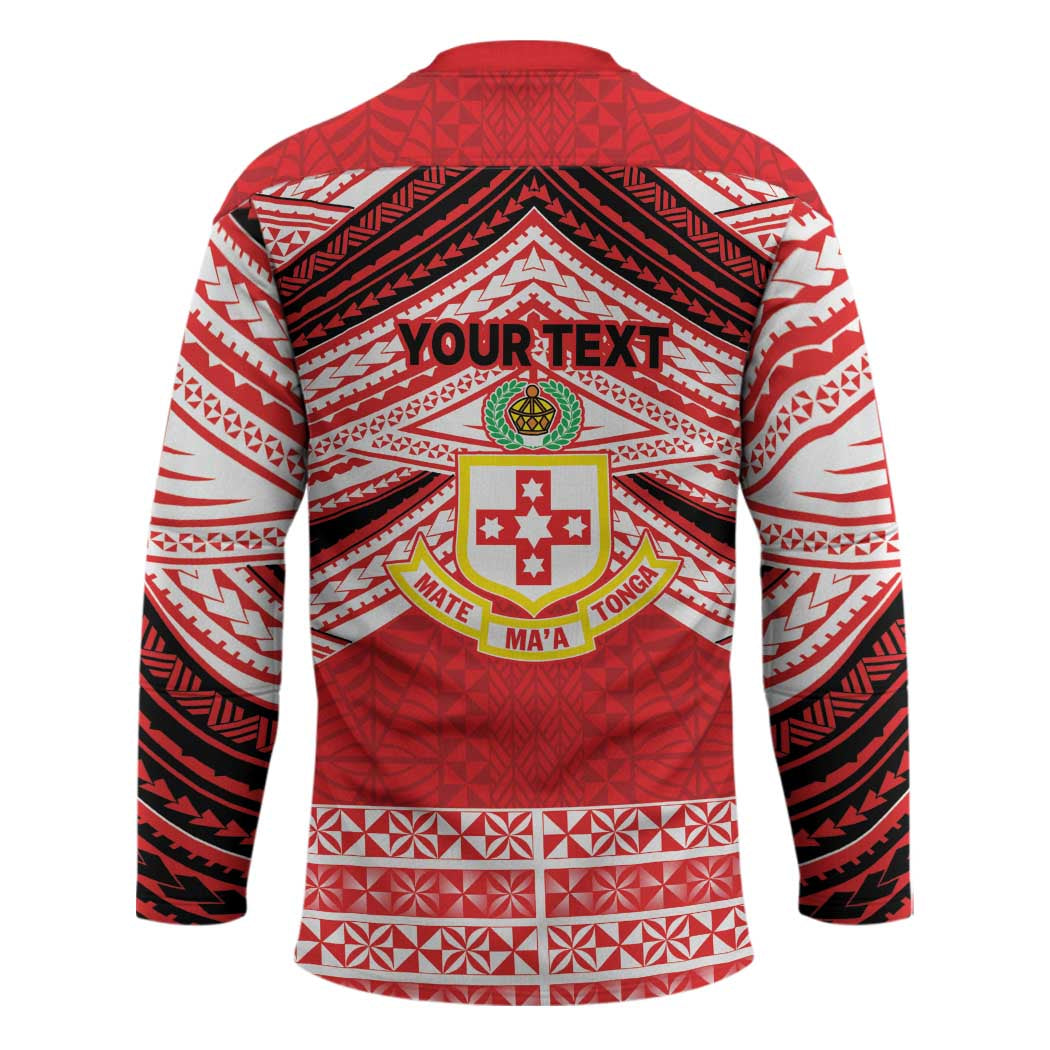 Personalised Kolisi Tonga College Atele Hockey Jersey Polynesian Ngatu Tribal - Polynesian Pride