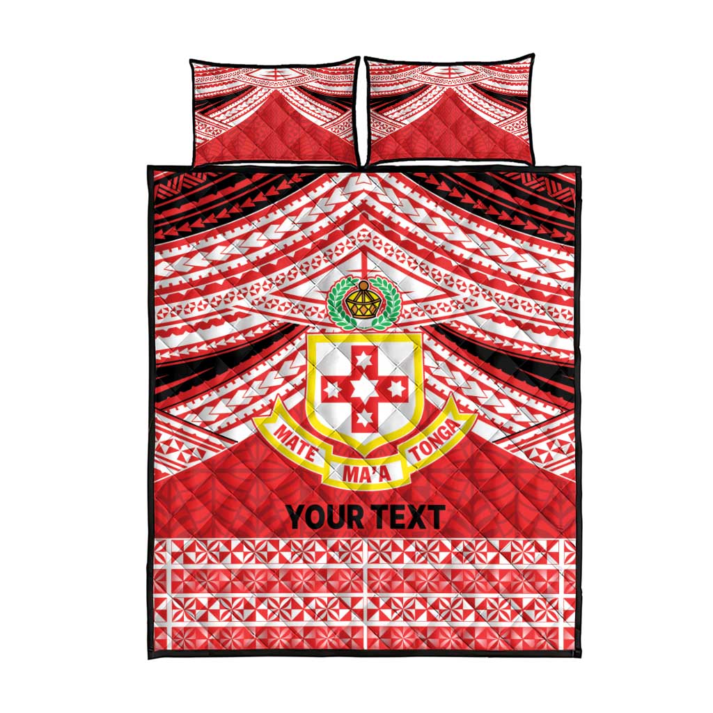 Personalised Kolisi Tonga College Atele Quilt Bed Set Polynesian Ngatu Tribal LT9 - Polynesian Pride