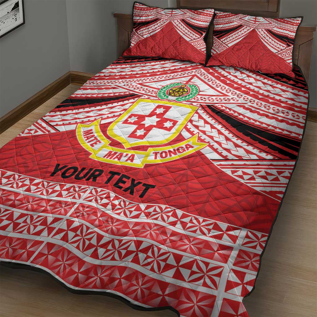 Personalised Kolisi Tonga College Atele Quilt Bed Set Polynesian Ngatu Tribal LT9 - Polynesian Pride