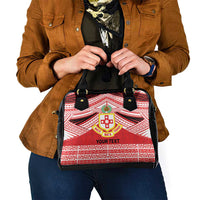 Personalised Kolisi Tonga College Atele Shoulder Handbag Polynesian Ngatu Tribal