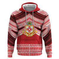 Personalised Kolisi Tonga College Atele Zip Hoodie Polynesian Ngatu Tribal