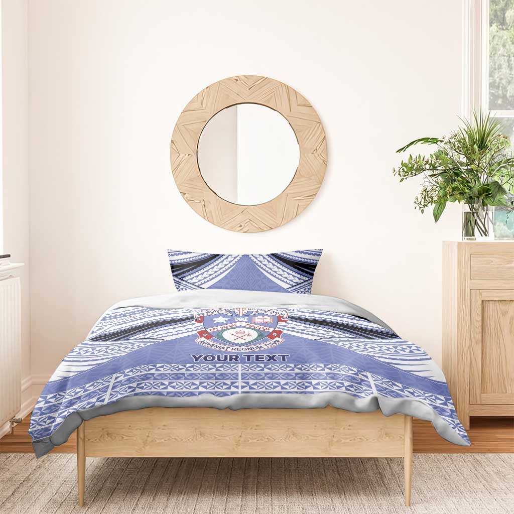 Personalised Tonga Apifoou College Bedding Set Polynesian Ngatu Tribal