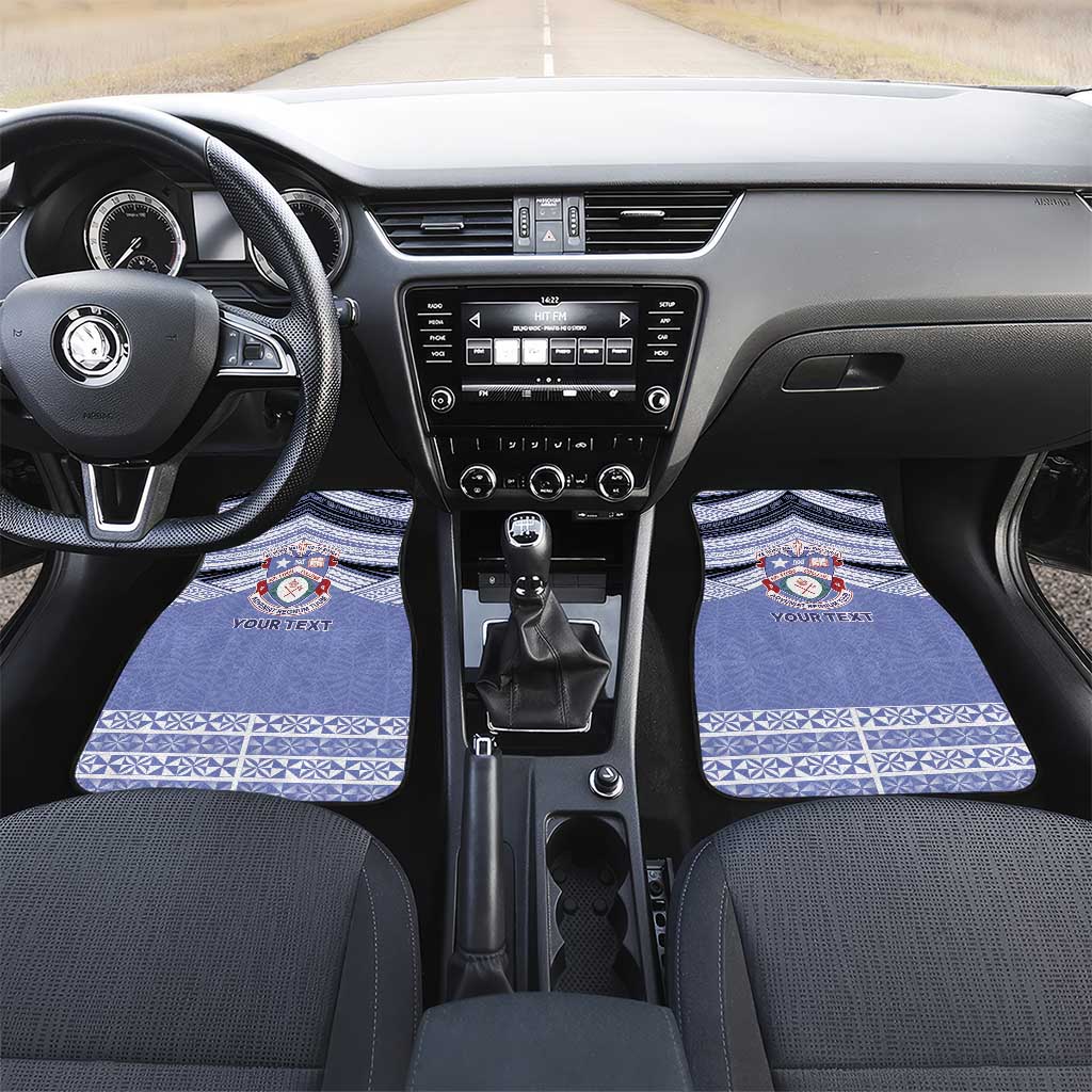 Personalised Tonga Apifoou College Car Mats Polynesian Ngatu Tribal