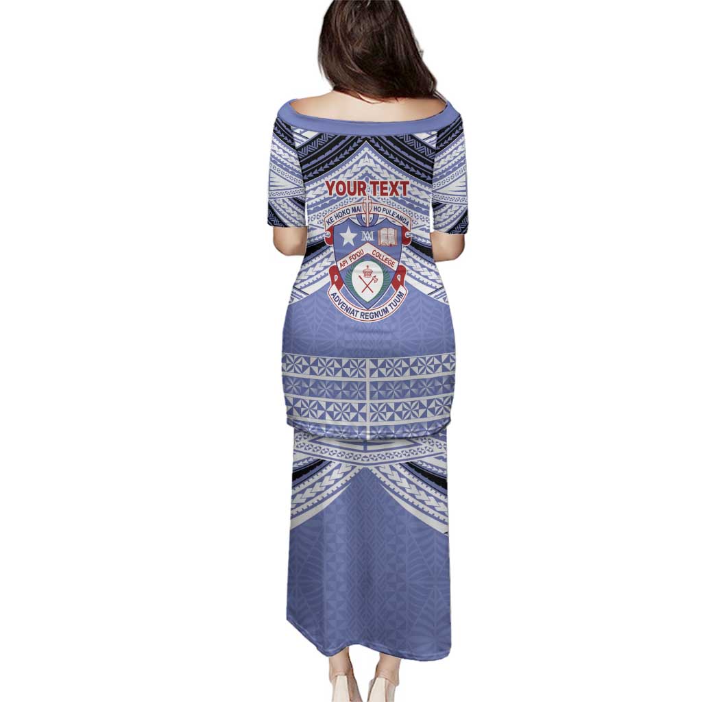 Personalised Tonga Apifoou College Family Matching Puletasi and Hawaiian Shirt Polynesian Ngatu Tribal LT9 - Polynesian Pride