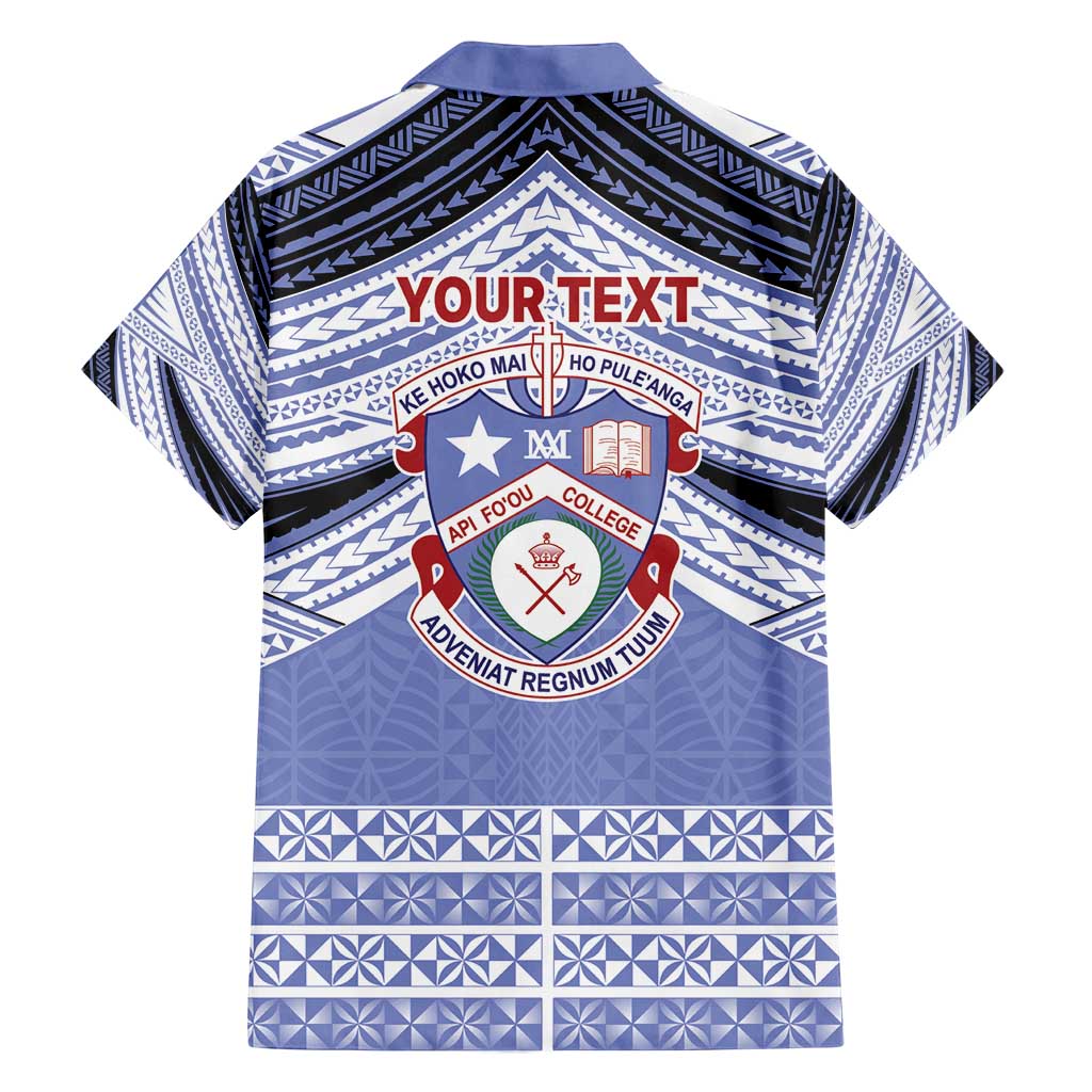 Personalised Tonga Apifoou College Family Matching Tank Maxi Dress and Hawaiian Shirt Polynesian Ngatu Tribal