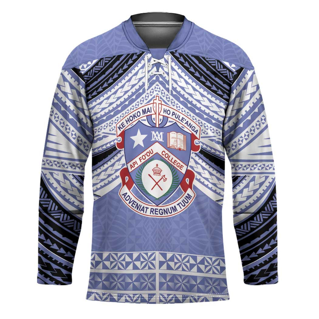 Personalised Tonga Apifoou College Hockey Jersey Polynesian Ngatu Tribal - Polynesian Pride
