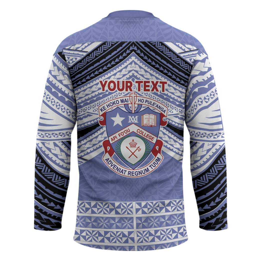 Personalised Tonga Apifoou College Hockey Jersey Polynesian Ngatu Tribal - Polynesian Pride