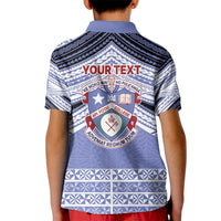 Personalised Tonga Apifoou College Kid Polo Shirt Polynesian Ngatu Tribal LT9 - Polynesian Pride