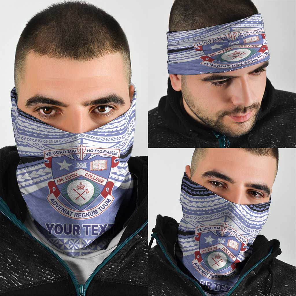 Personalised Tonga Apifoou College Neck Gaiter Polynesian Ngatu Tribal - Polynesian Pride