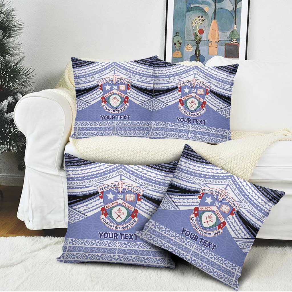 Personalised Tonga Apifoou College Pillow Cover Polynesian Ngatu Tribal - Polynesian Pride